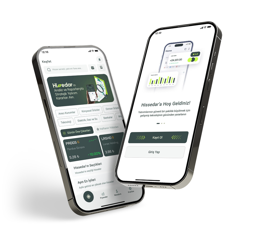 Hissedar uygulama telefon görseli
